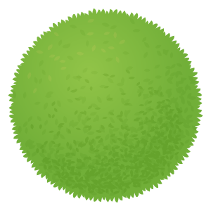 水彩イラスト「苔（こけ）」 | Watercolor Design Site. 苔玉のイラスト3 | 花、植物イラスト Flode Illustration （フロデイラスト）