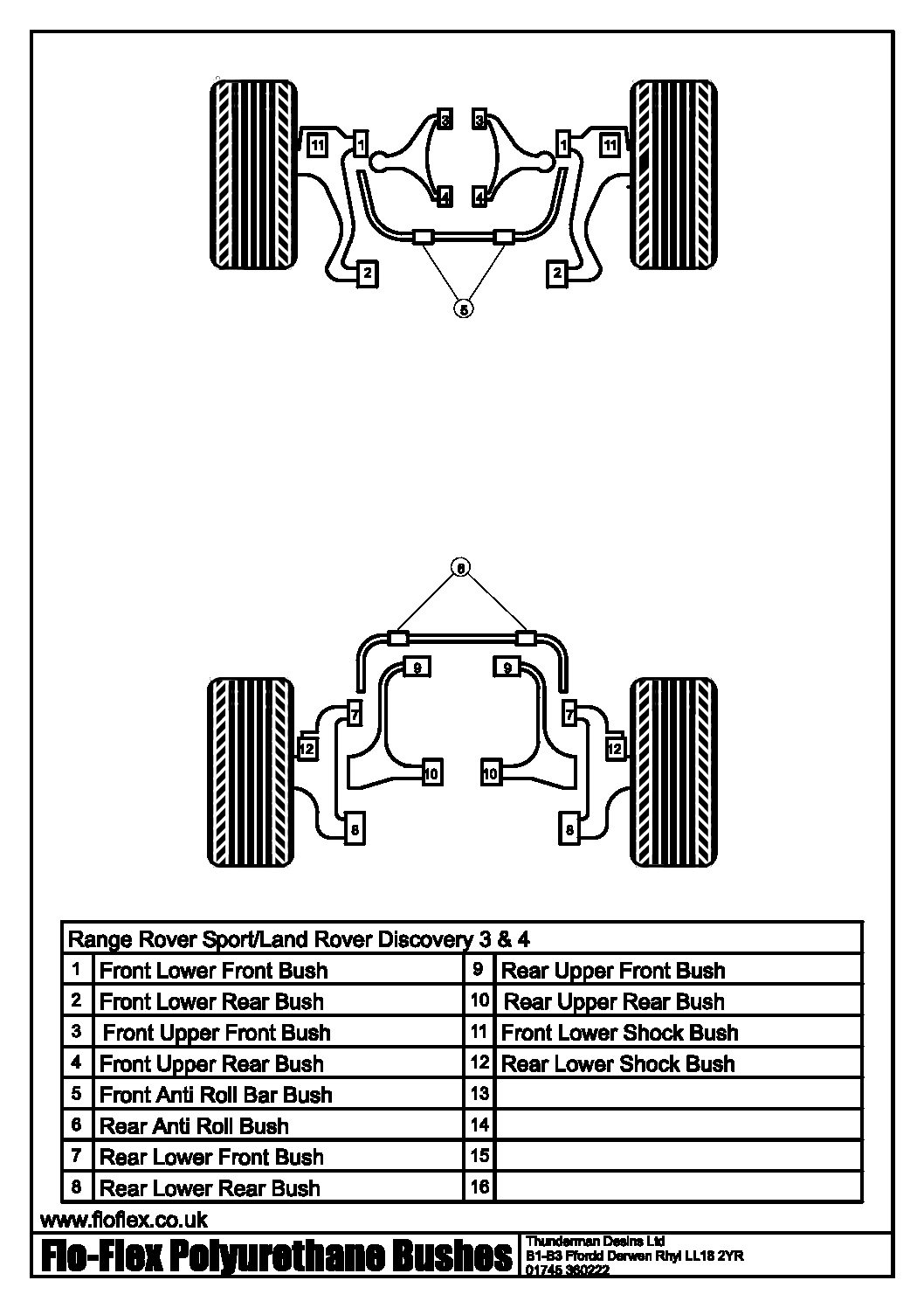 Land Rover Range Rover Sport/Discovery 3/Discovery 4 Rear Wishbone