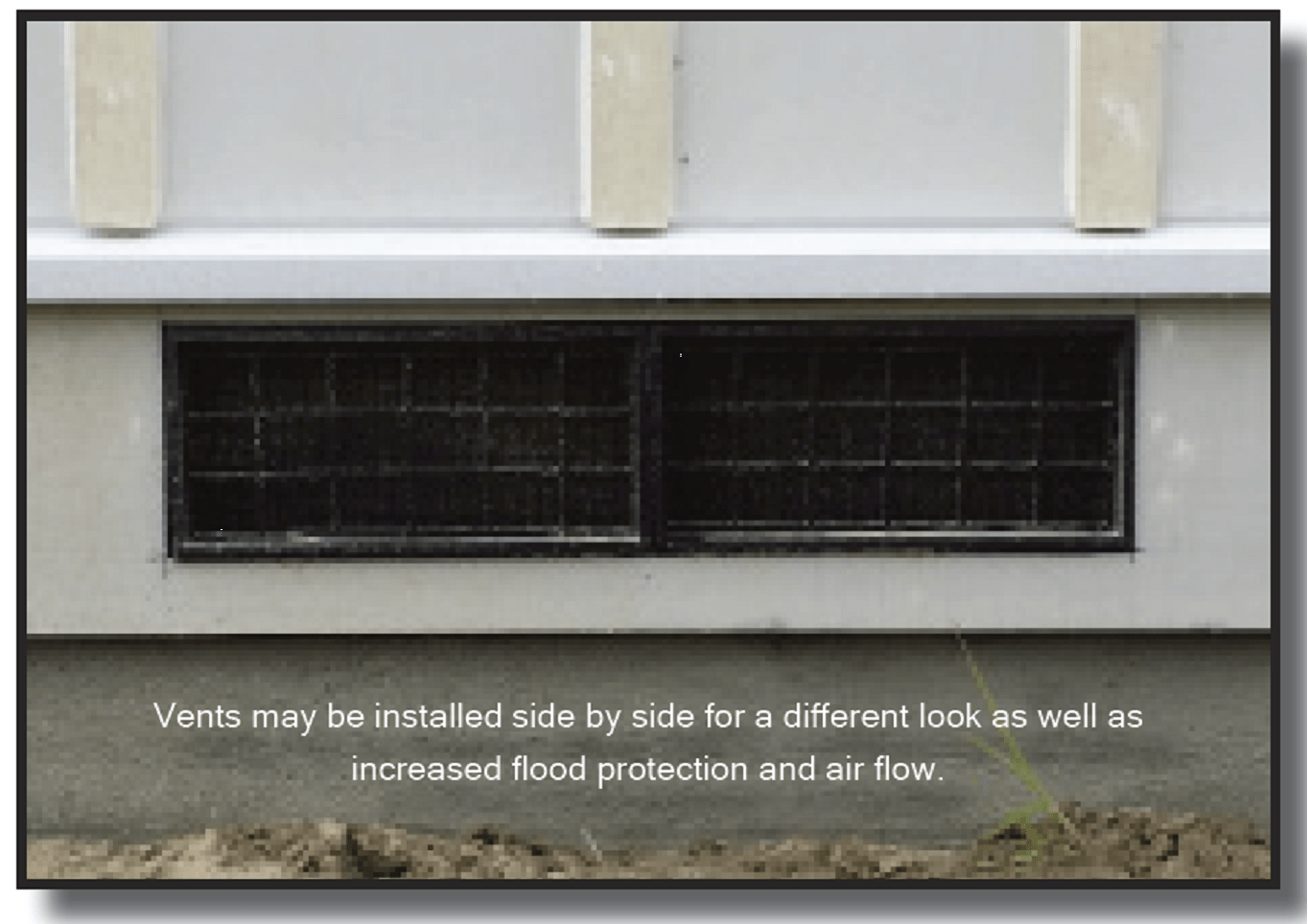 Flood Flaps Vent Sealed & MultiPurpose Side by Side Install
