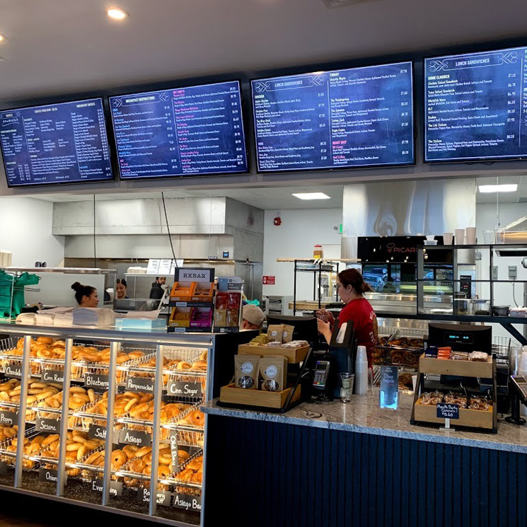 Bagel Shop Menu Board Digital Chalkboard Retro