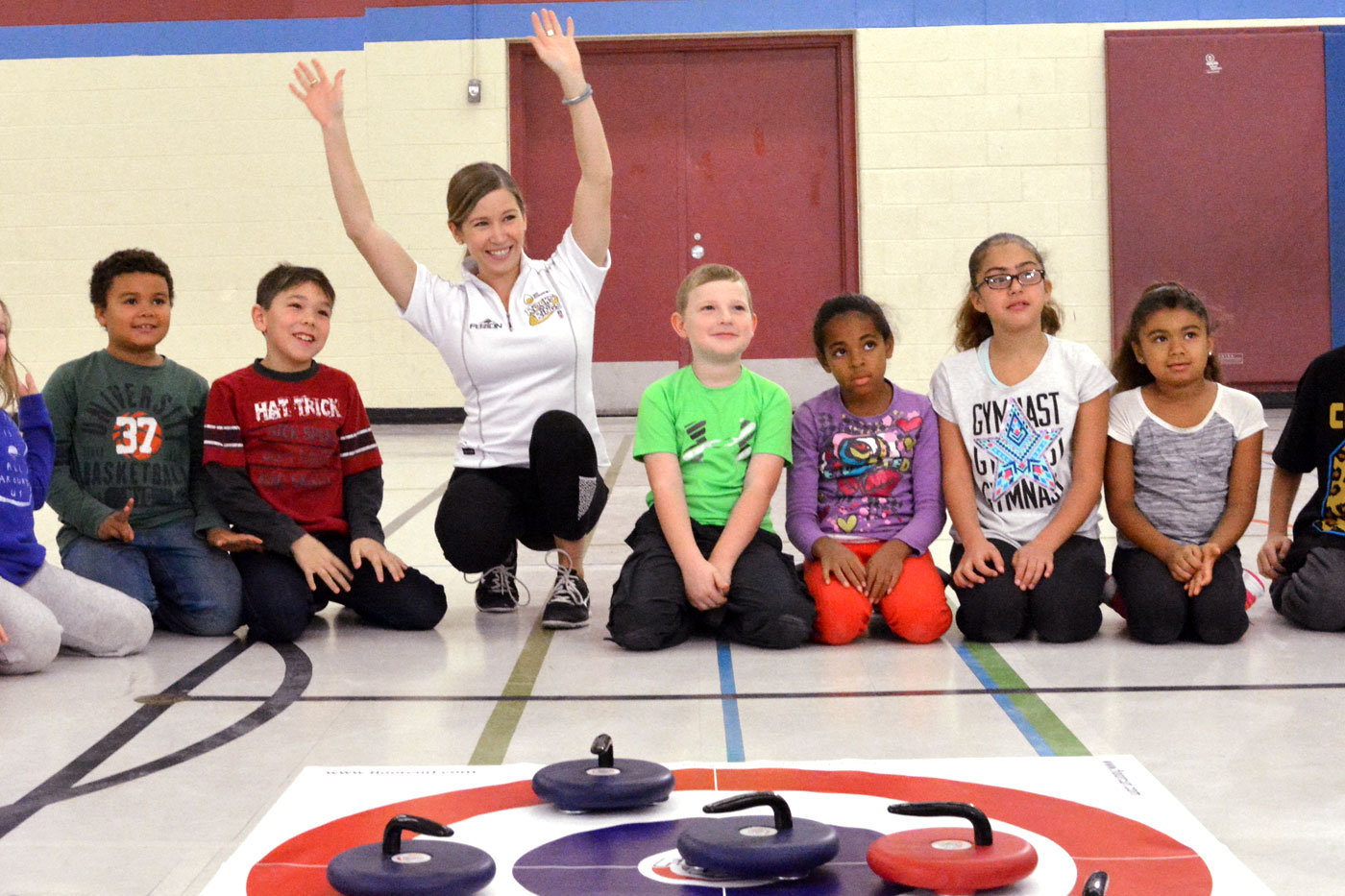 Gym Games For Kids & Schools FloorCurl Iceless Curling Equipment