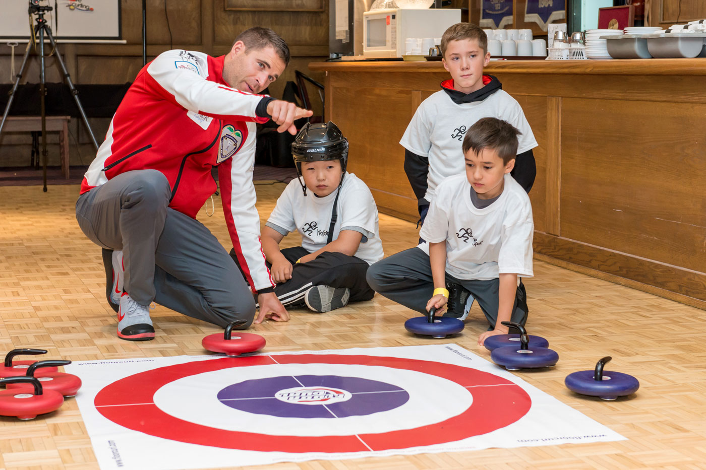Gym Games For Kids & Schools FloorCurl Iceless Curling Equipment