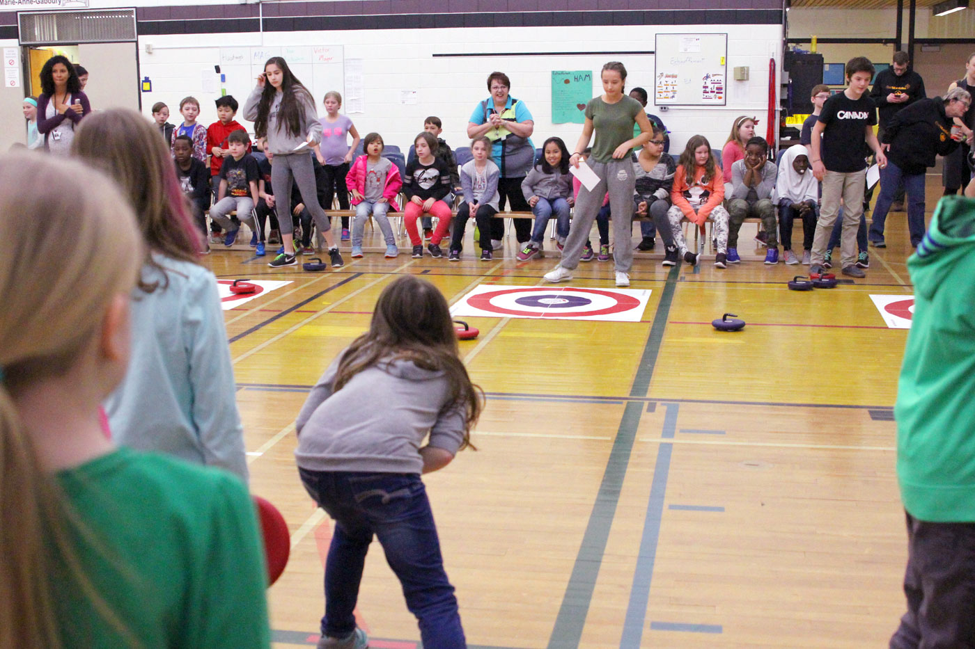 Gym Games For Kids & Schools FloorCurl Iceless Curling Equipment