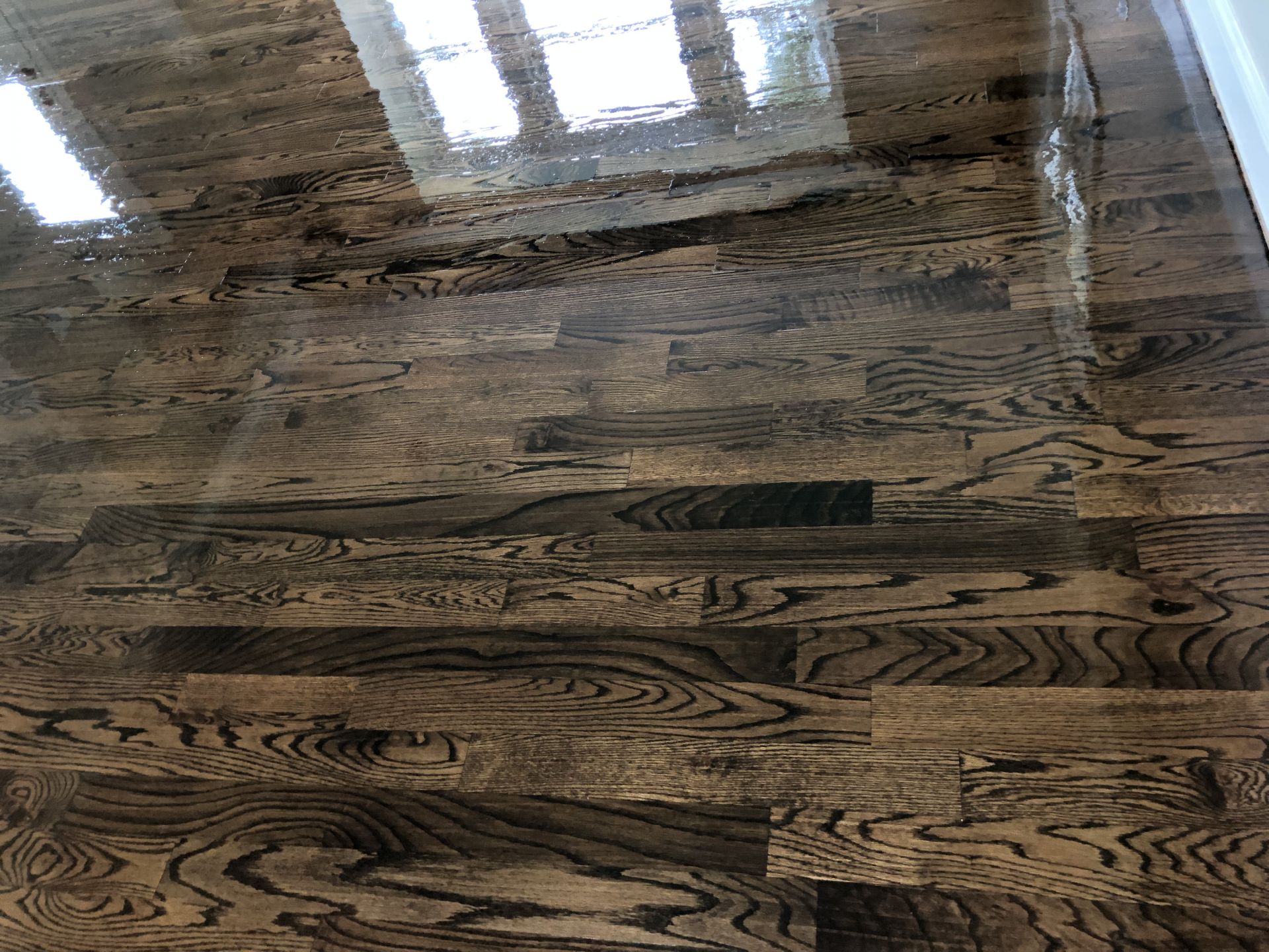Espresso stain and Masterline polyurethane Chicago, FLOORecki LLC