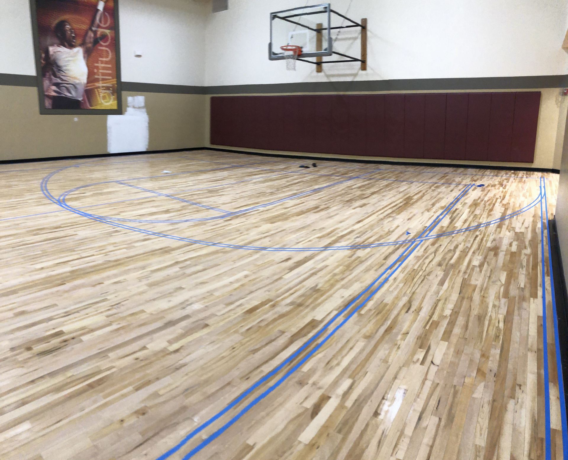 La Fitness basketball court Chicago, FLOORecki LLC, Flooring