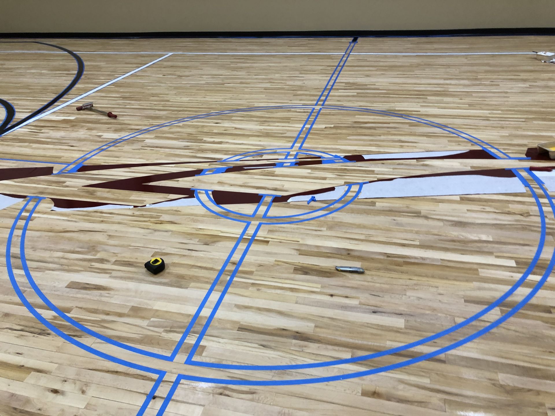 La Fitness basketball court Chicago, FLOORecki LLC, Flooring Installation, Hardwood Flooring