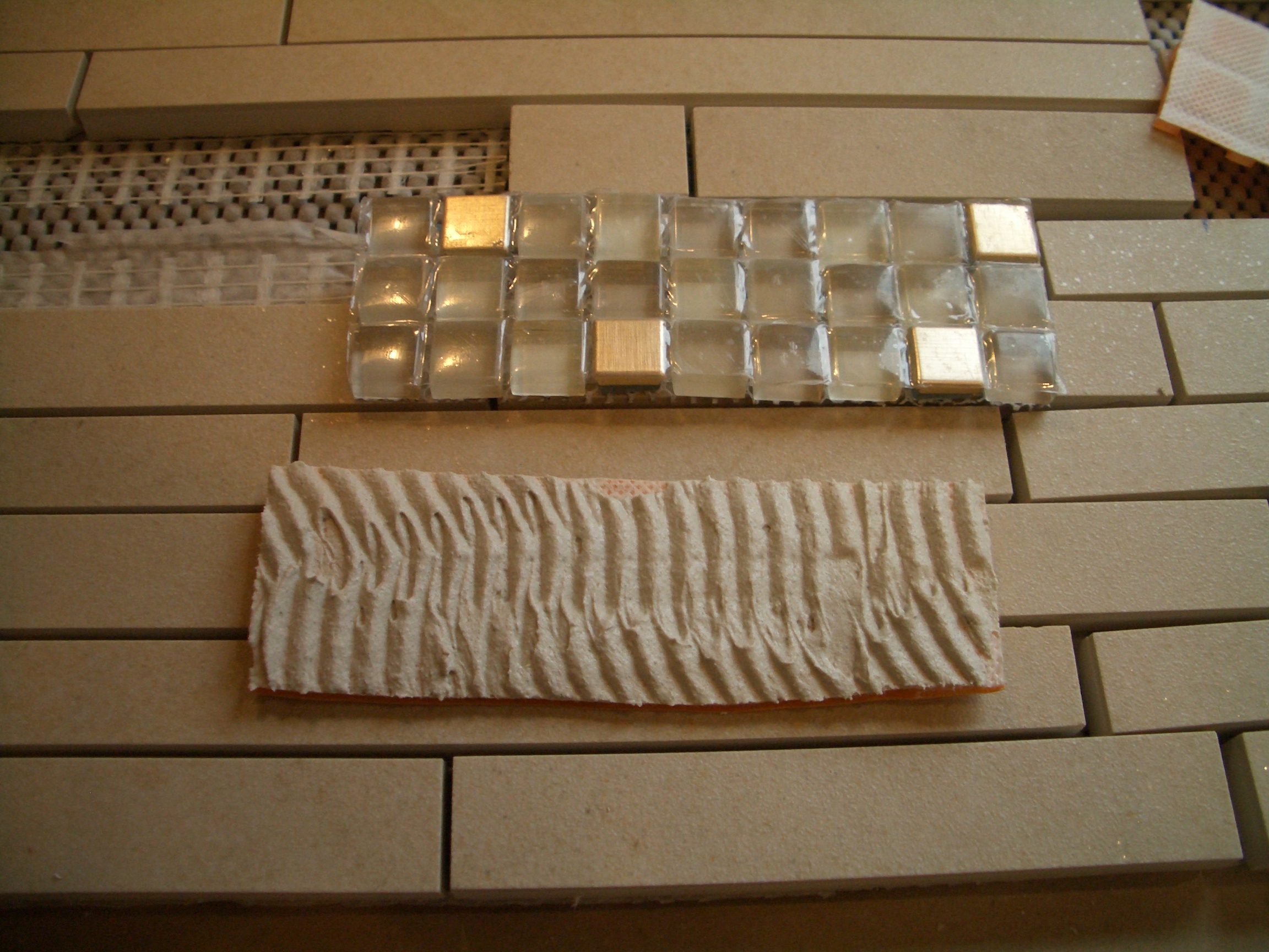 Setting different thicknesses of tile for inserts