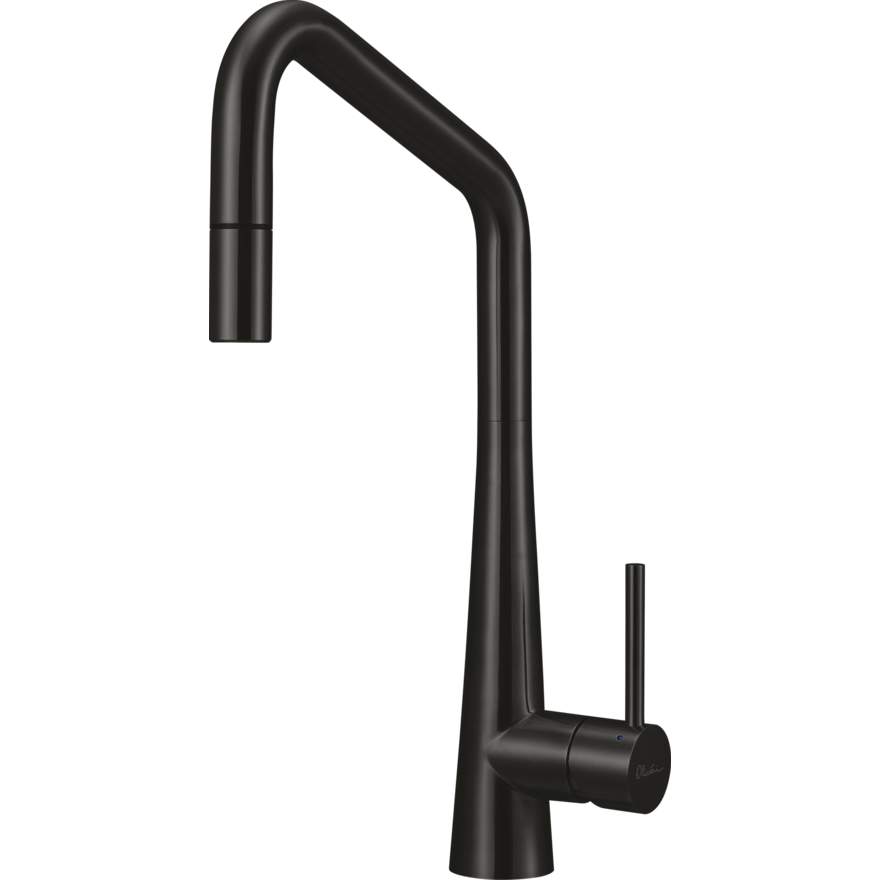 Oliveri Essente Square Goose Neck Pull Out Mixer Matte Black