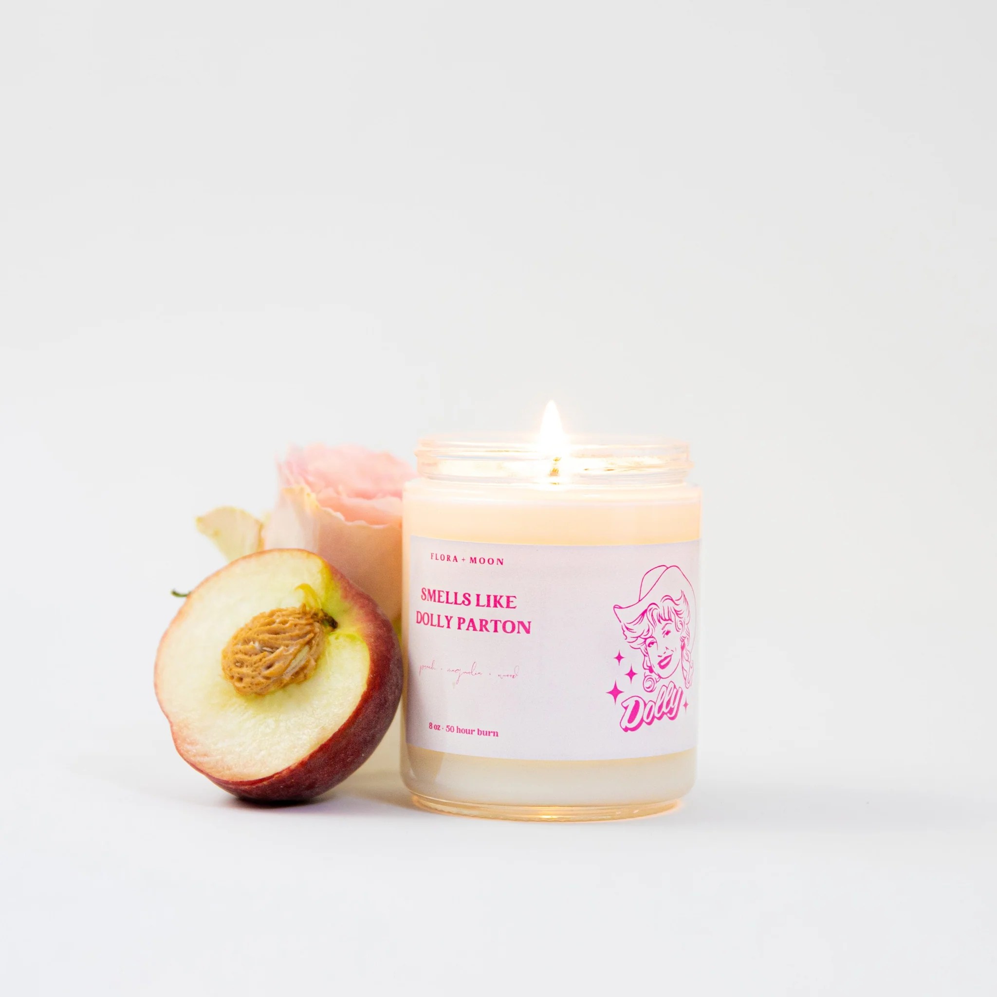 SMELLS LIKE DOLLY PARTON peach + magnolia + wood FLORA + MOON