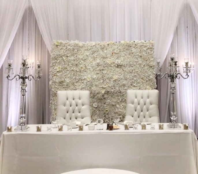 The Best Wedding Reception Decor in Mississauga Flower Wall Rentals