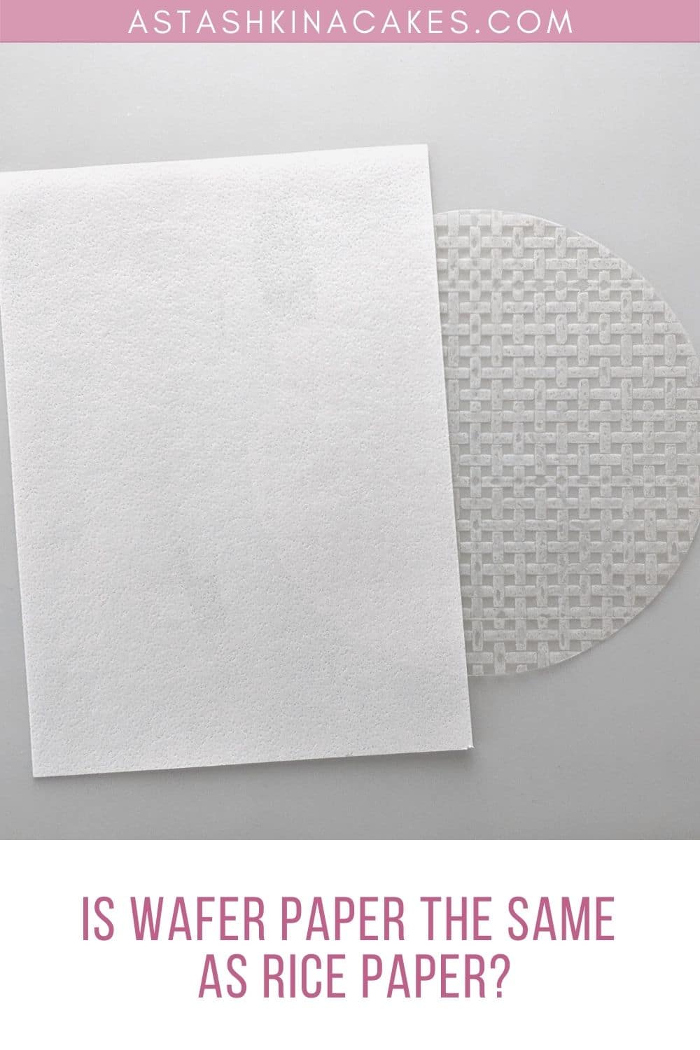 Is wafer paper the same as rice paper? Florea Cakes