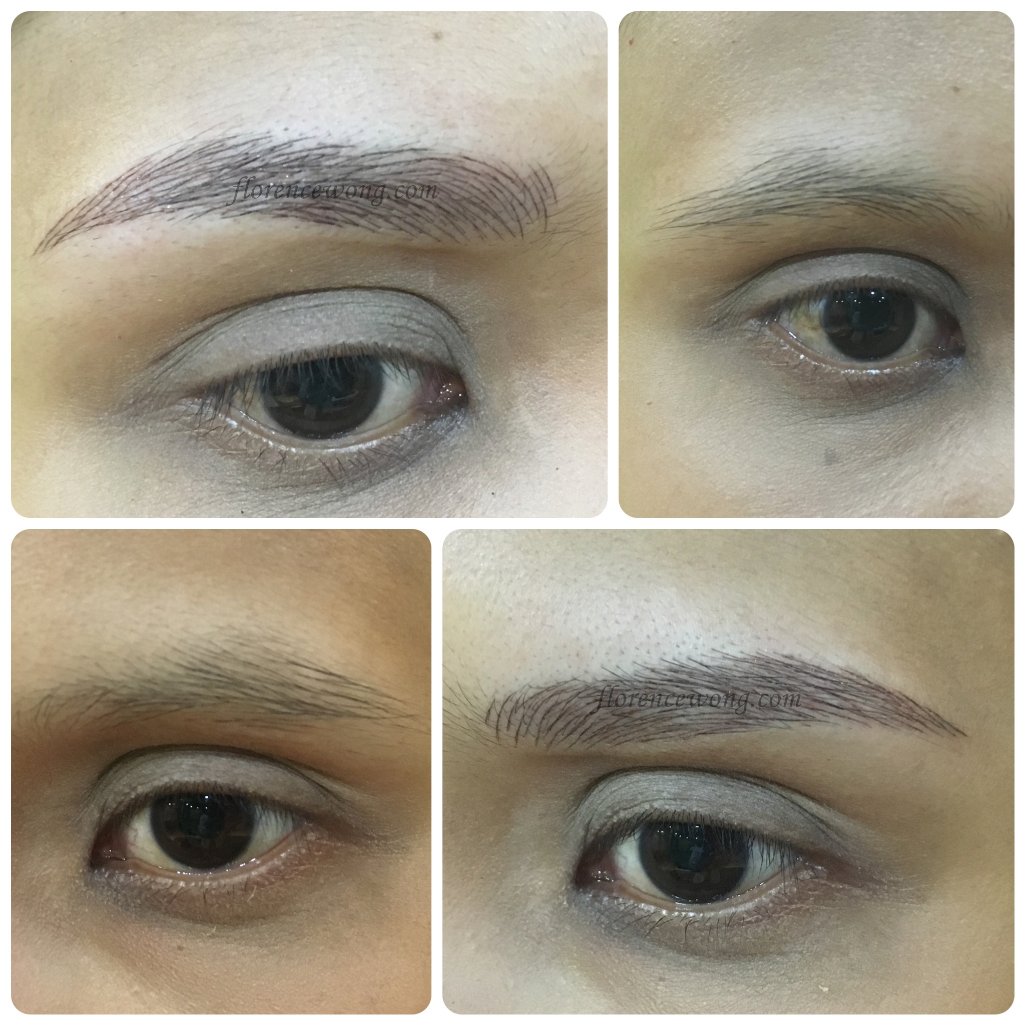 Elegant 3D Brow Embroidery Before & After Florence Wong log