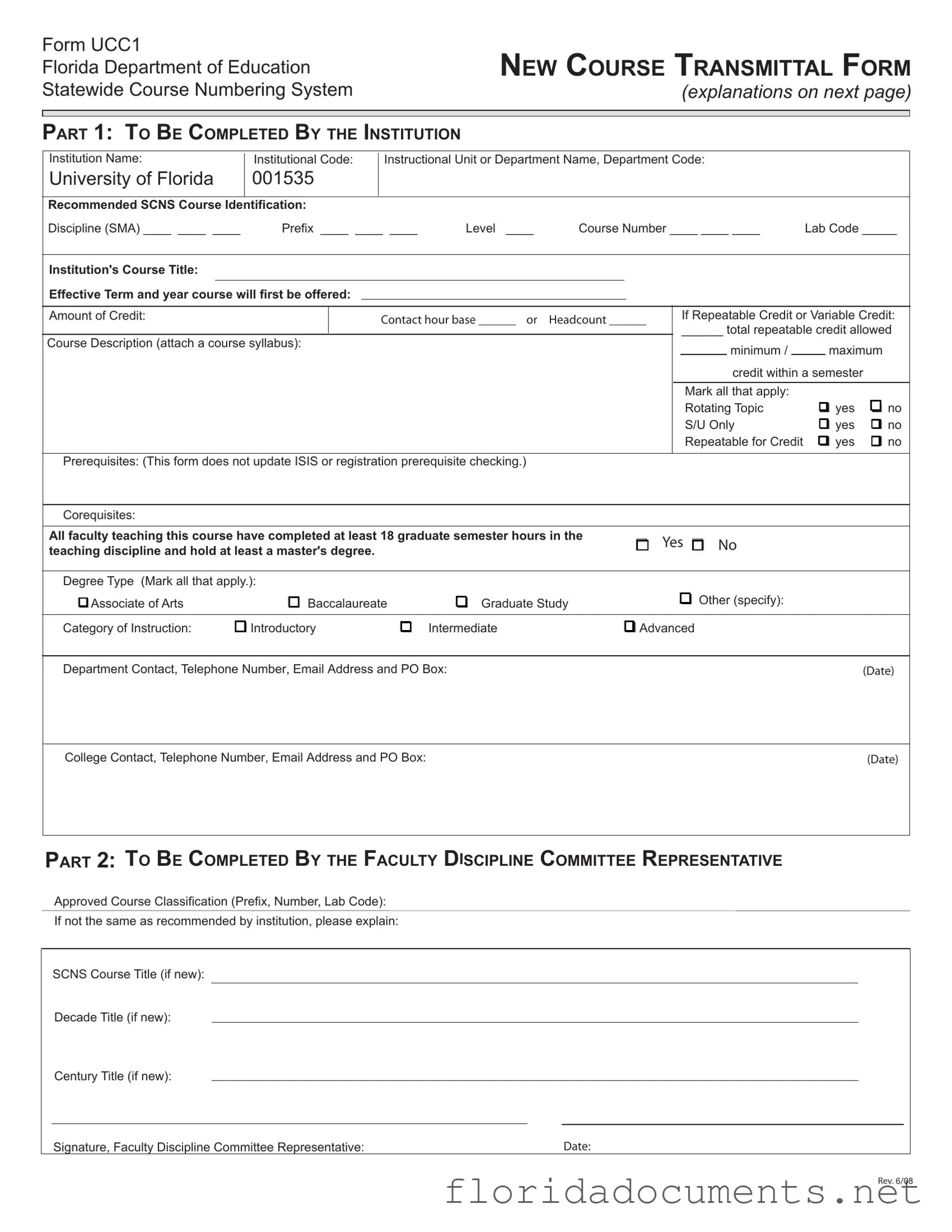 Fill Out Your Florida Ucc1 Form Online Florida Documents