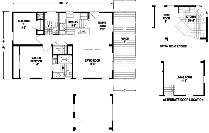 Hallandale 24 X 36 864 sqft Mobile Home Factory Expo Home Centers