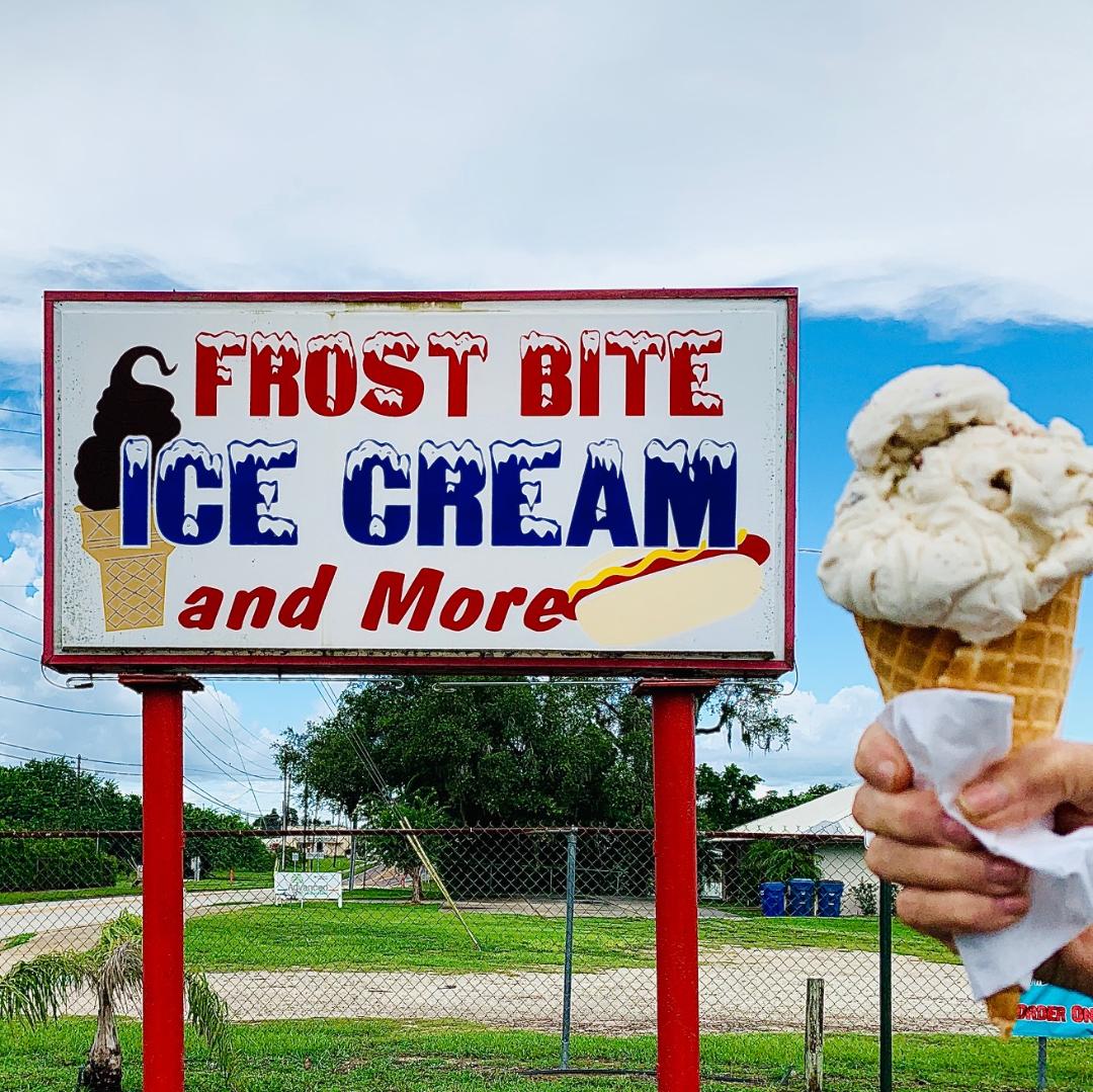 Having Frostbite (ice cream) in July Florida Fun Travel