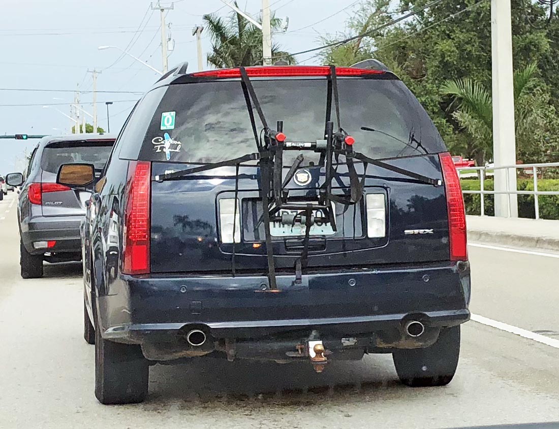 Hey, aren’t you blocking the license plate? Is that legal? A GATOR IN