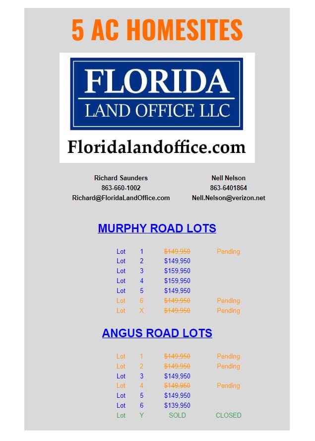 Purchase 5 Acre Of Land In Alturas, Bartow