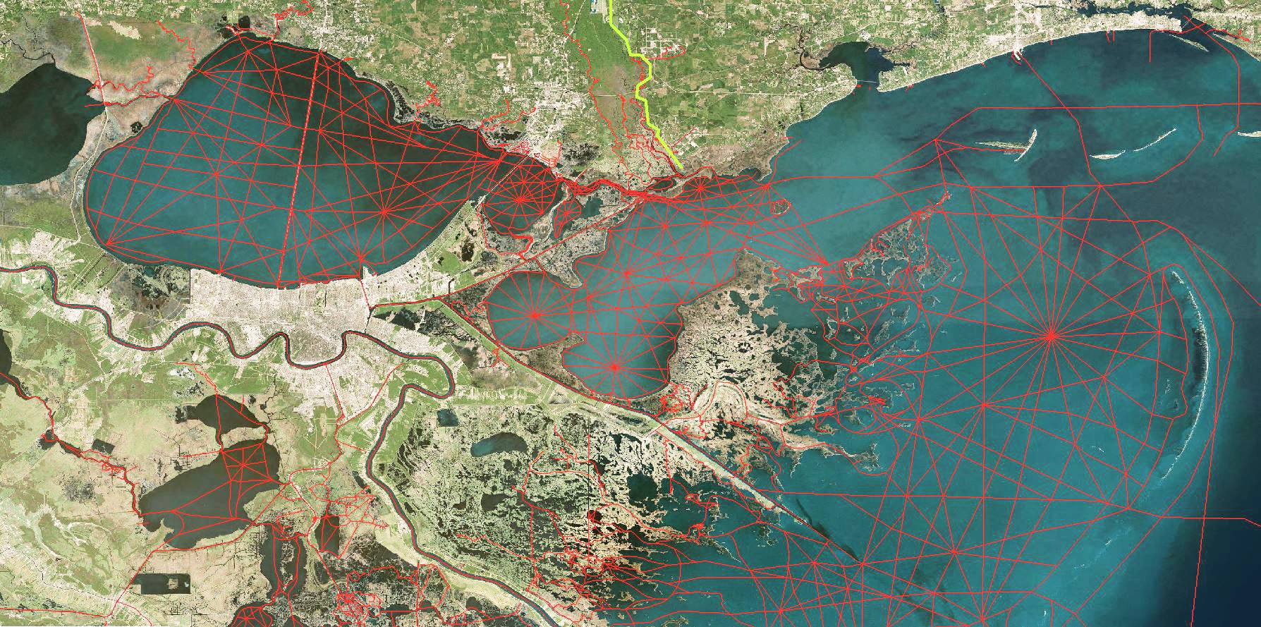 West and East Louisiana Marine Map