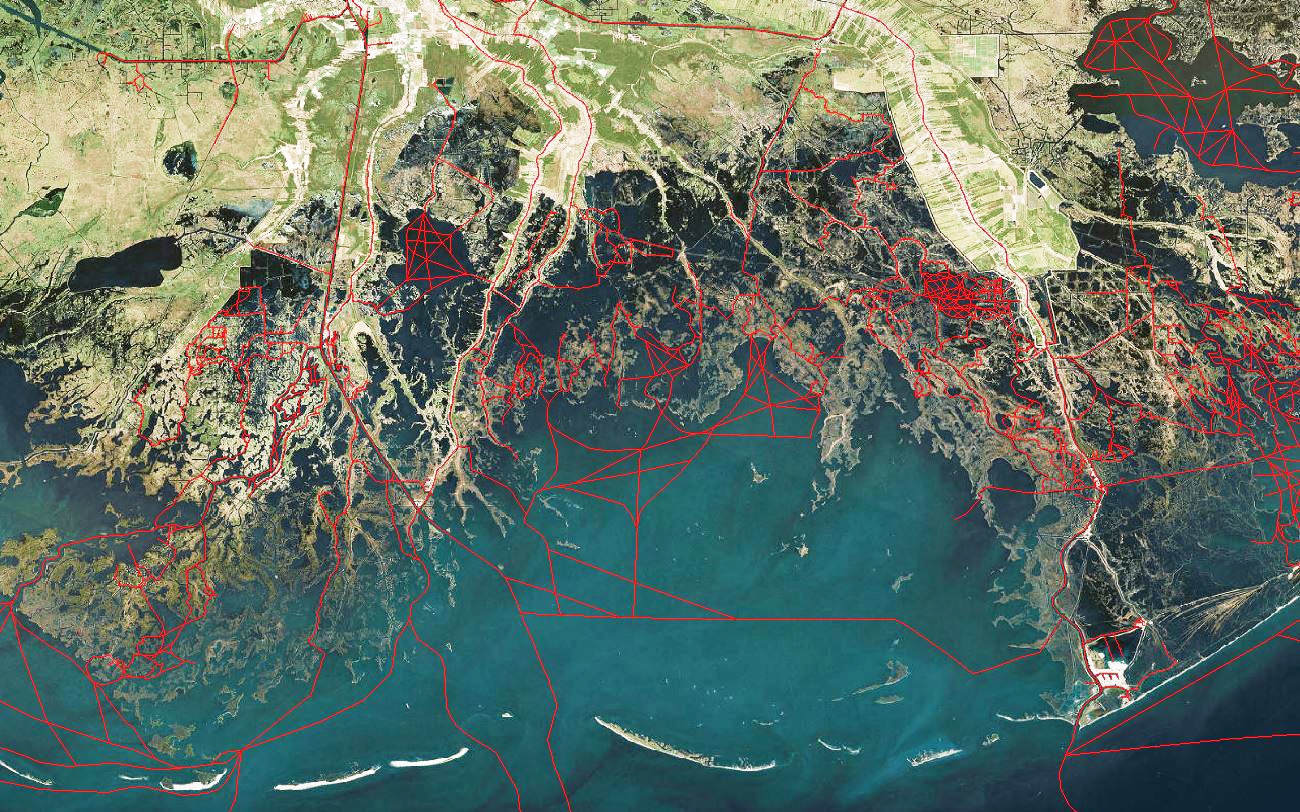 West and East Louisiana Marine Map