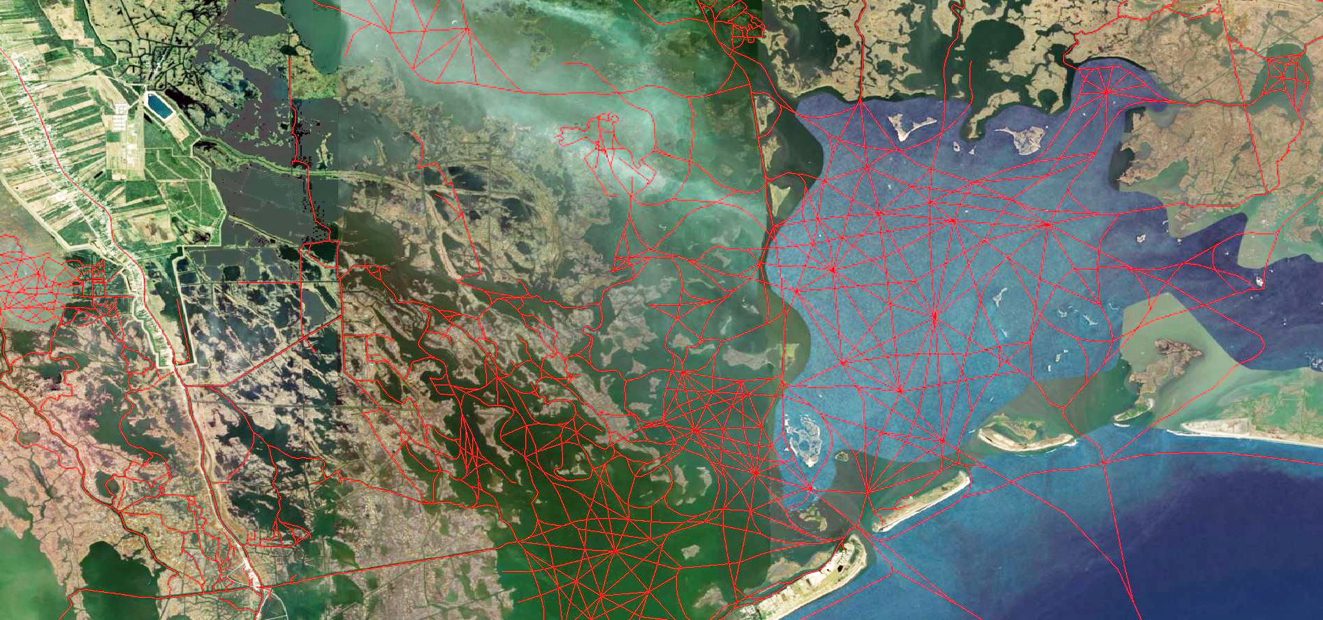 West and East Louisiana Marine Map