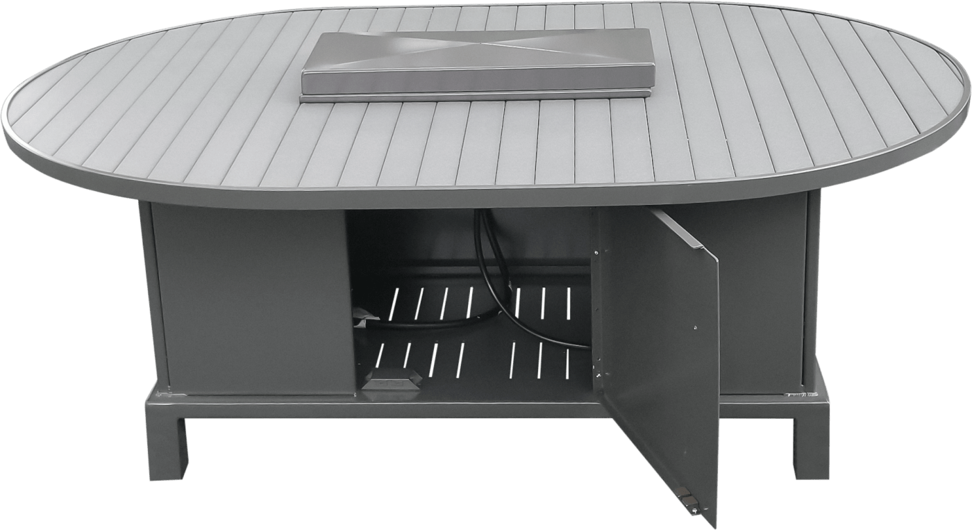 Fire Faux Wood Table Florida Patio Outdoor Patio Furniture