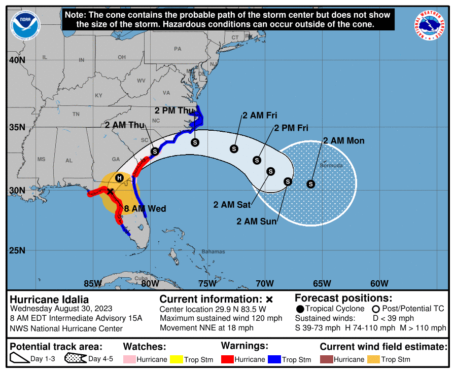 Hurricane Idalia makes landfall in North Florida as a Category 3 storm