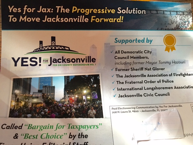 New 'Yes for Jacksonville' flyer calls pensiontax referendum