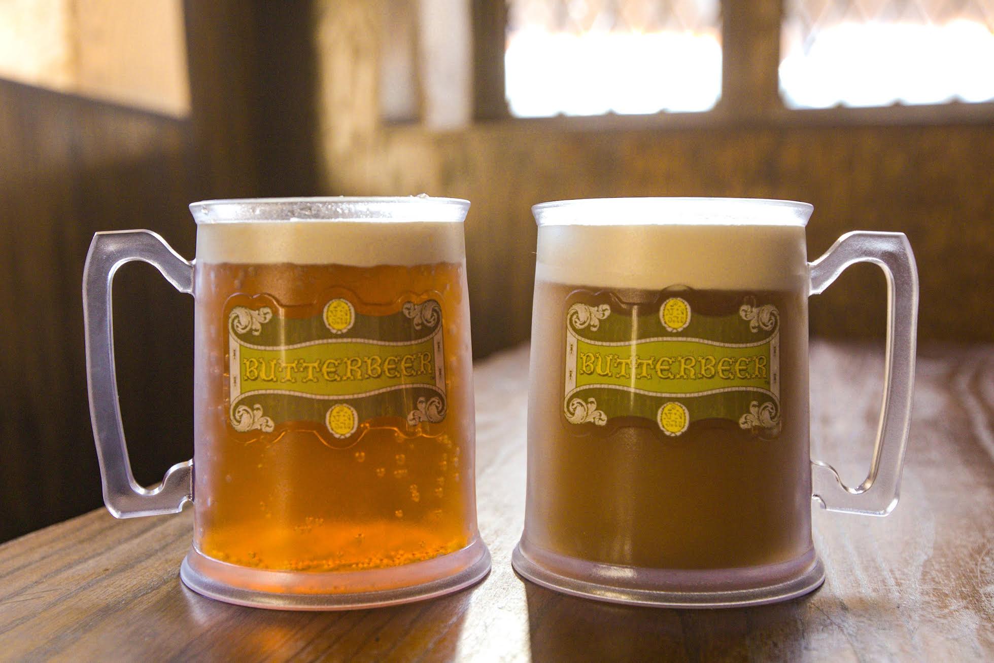 Vegan Butterbeer on sale at Universal's Harry Potter land; Disney World