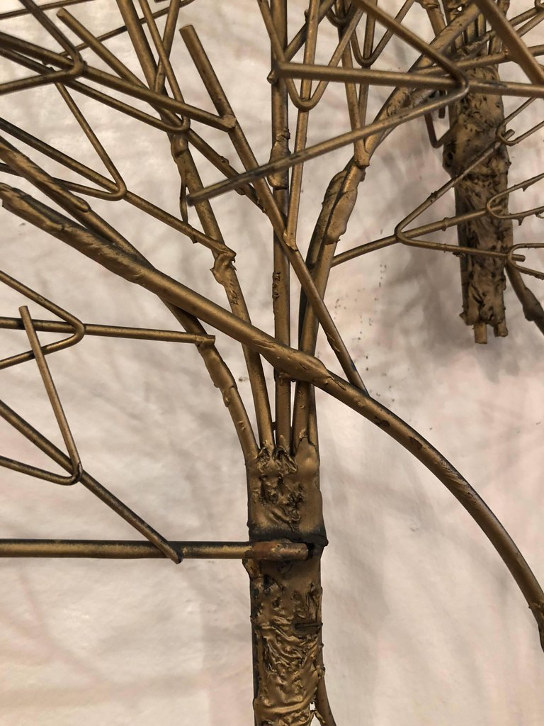 Vintage Metal Tree Wall Art Sculpture MidCentury Modern Florida Regency