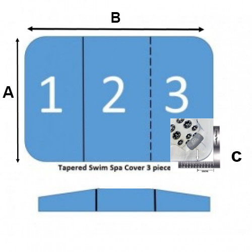 6 piece Swim Spa Cover With Rounded Corners Spa Cover replacement hot