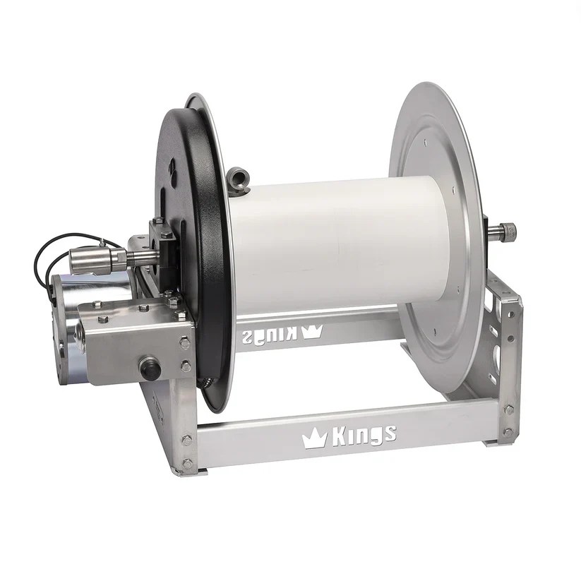 Kings 12" Aluminum Electric Hose Reel w/ Stainless Steel Manifold
