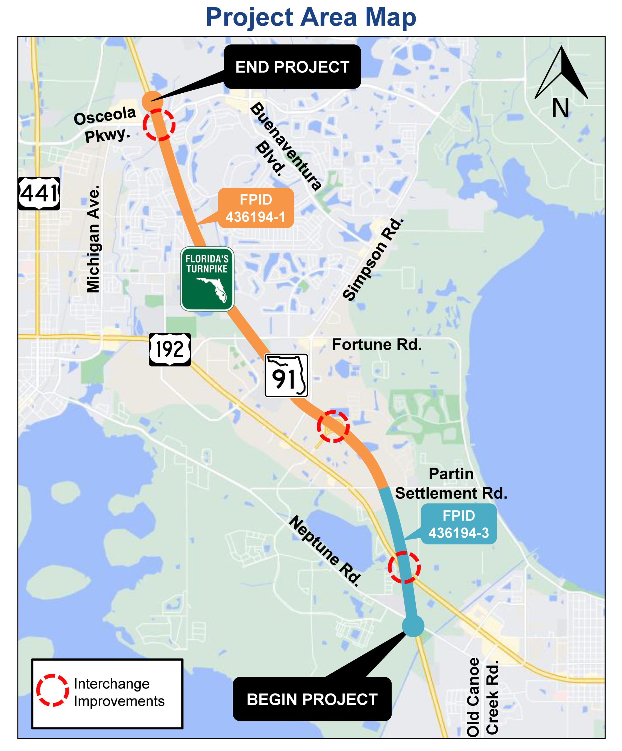 Widen Turnpike Mainline from Neptune Road to Osceola Parkway Florida