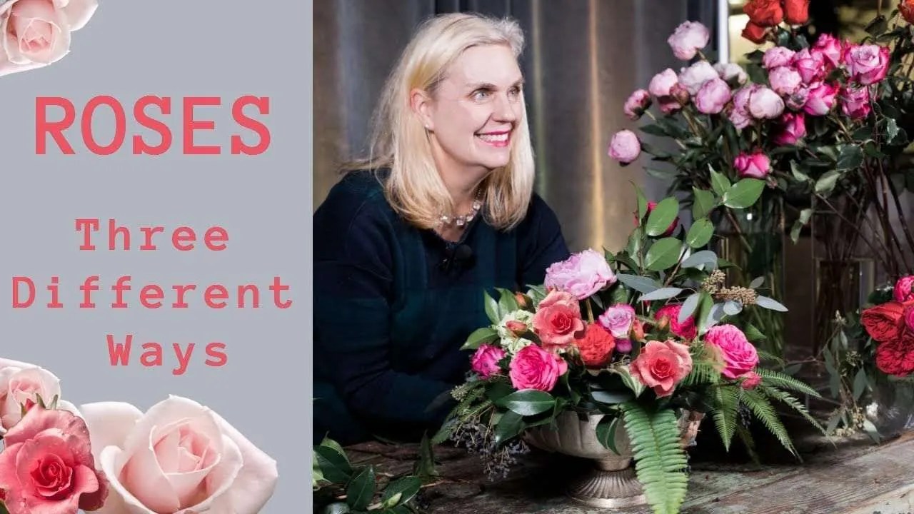 Rose Arrangment tutorial Three Different Ways to Arrange Roses