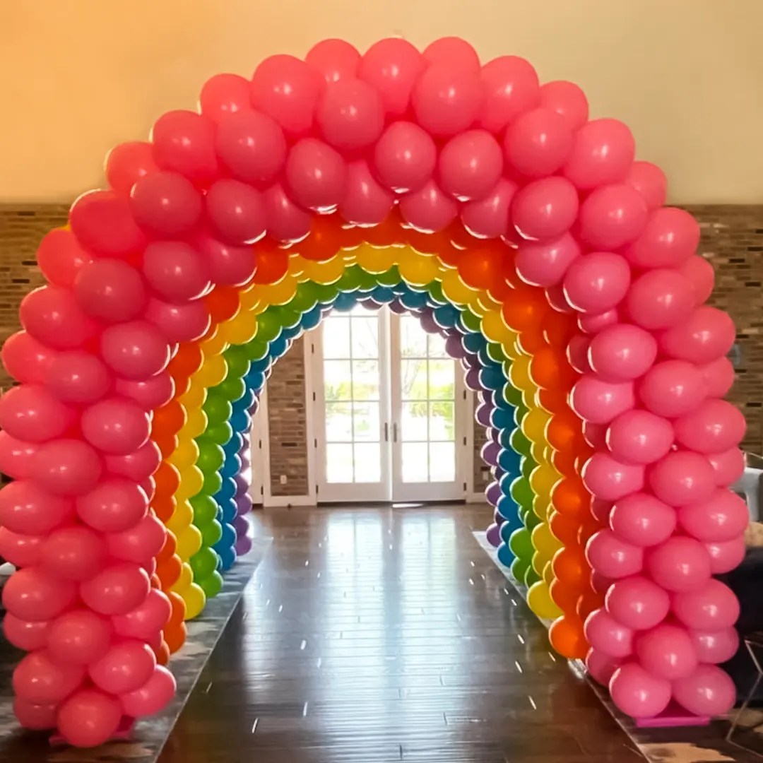 Rainbow Theme Balloon Tunnel Floriwish.in