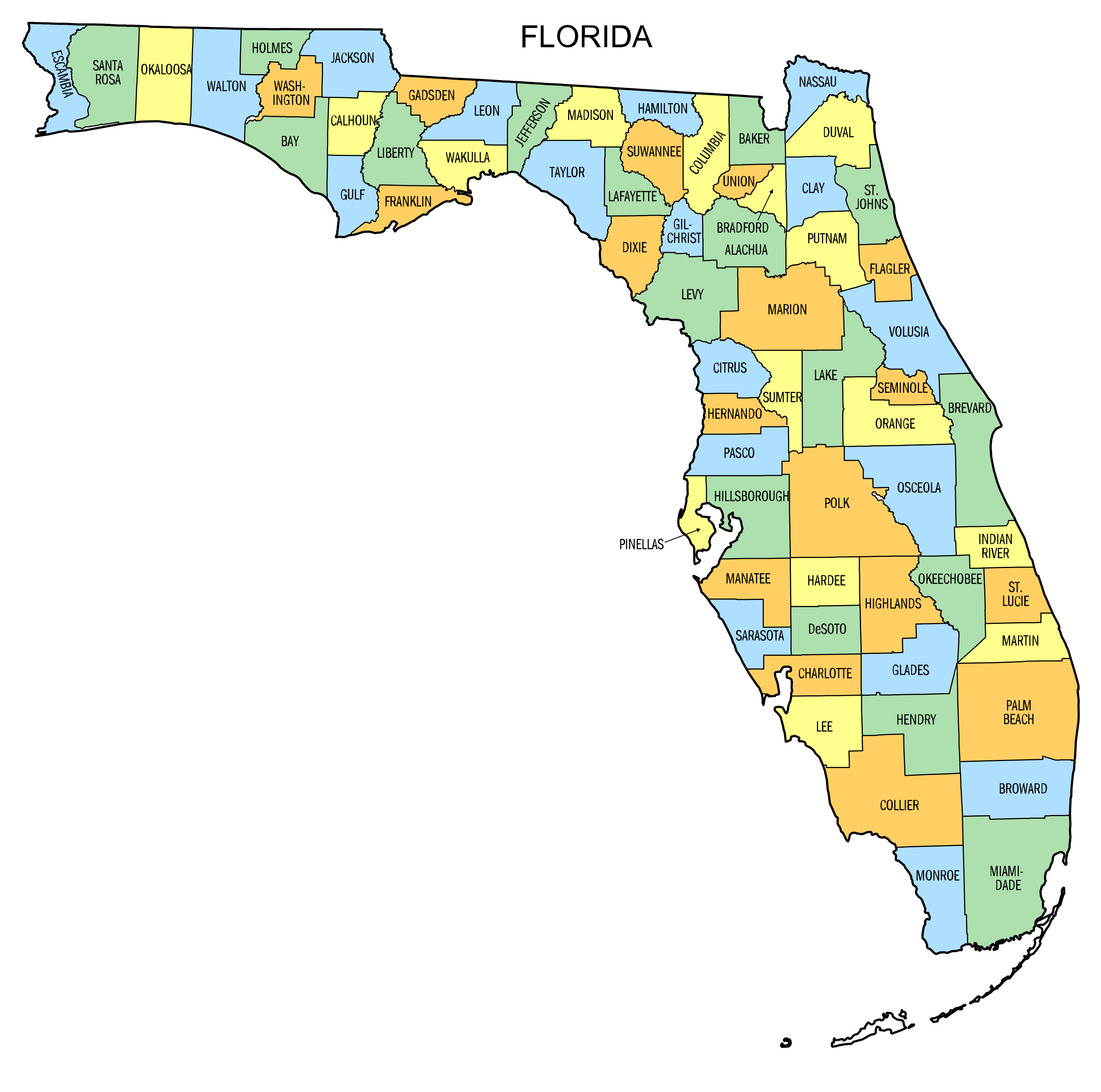 Hrabstwa na Florydzie Floryda.eu