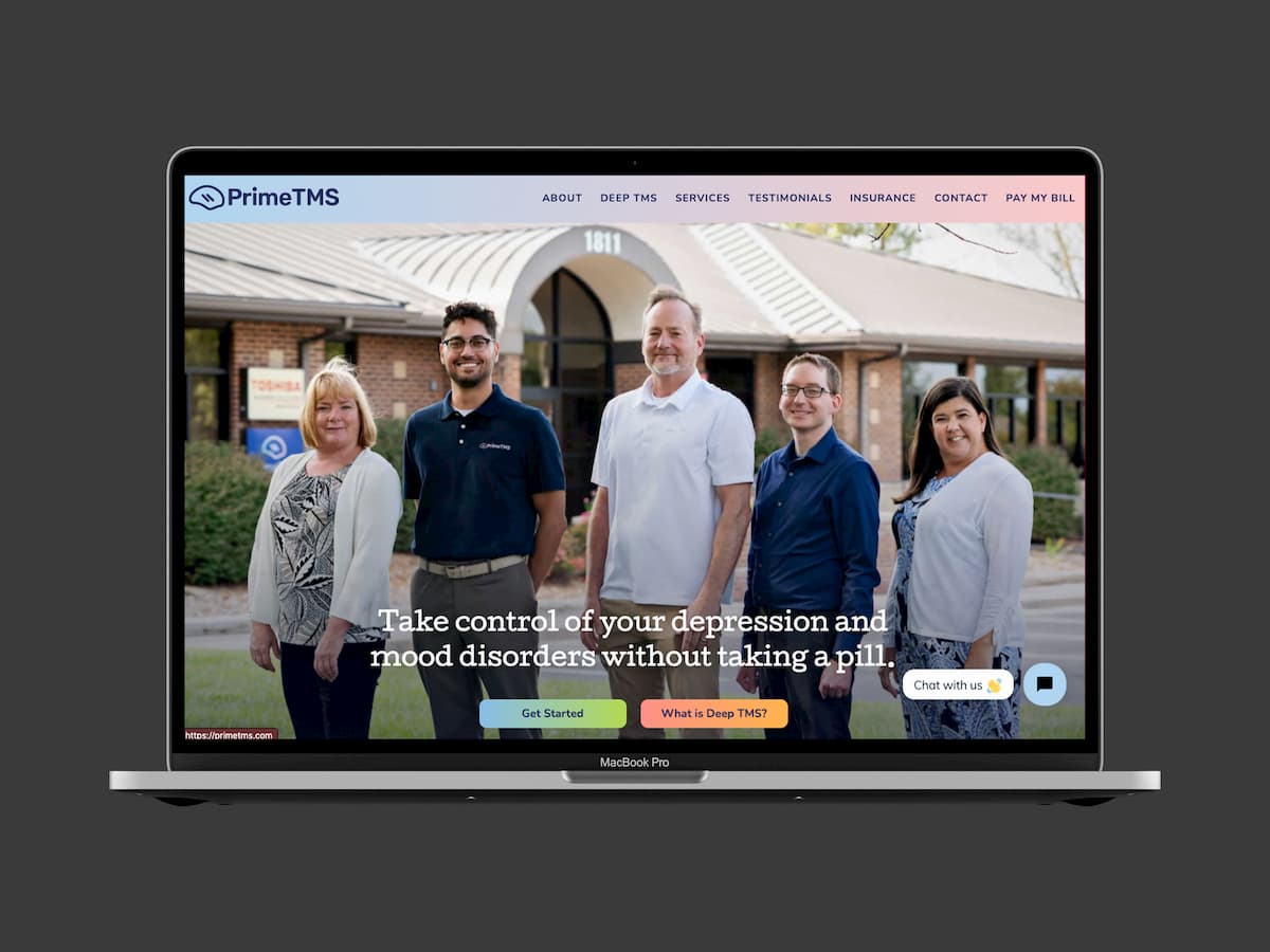 Prime TMS Website Design, Graphic Design, Logo Design, Lawrence, KS