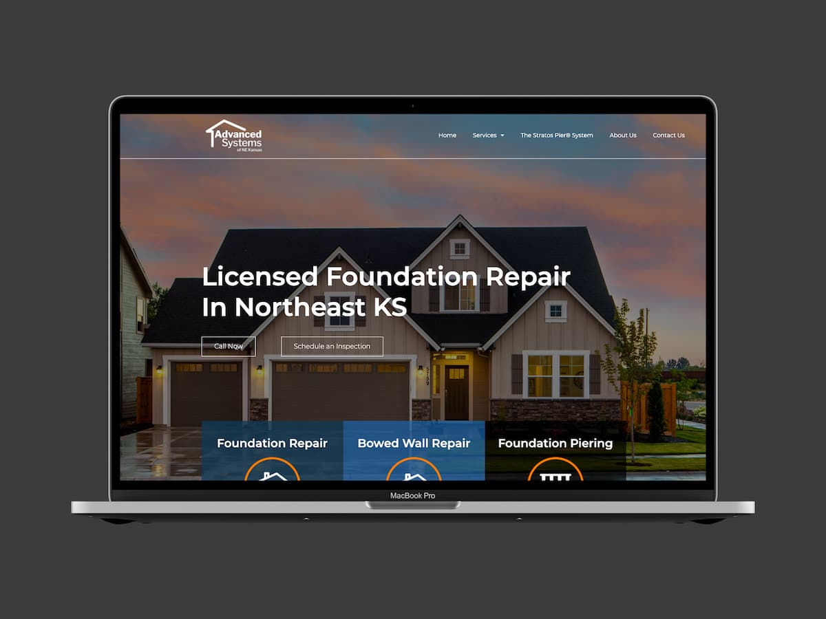 Foundation Repair Website Design, Graphic Design, Logo Design
