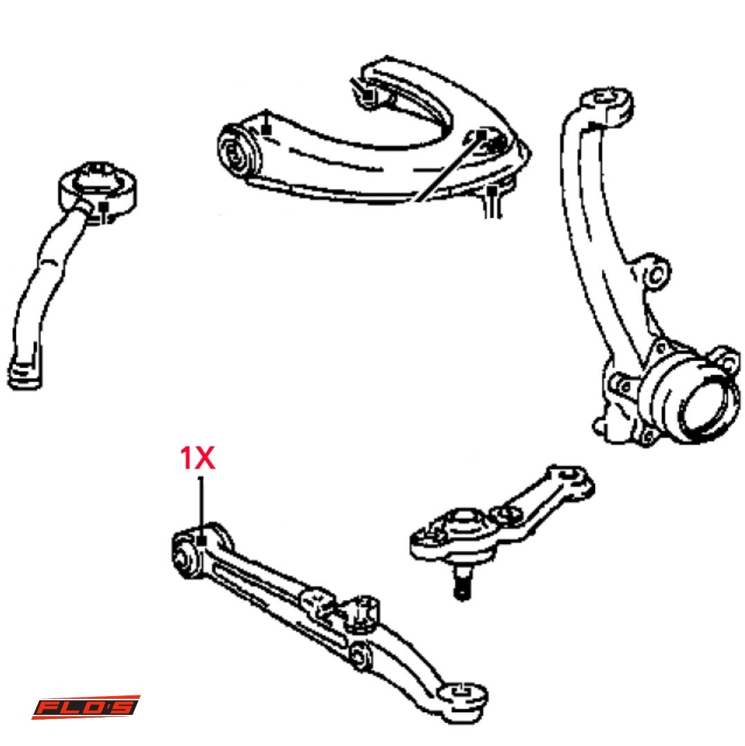 Front Lower Control Arm Bushing IS200 IS300 Altezza JZX90 JZX100 Flos