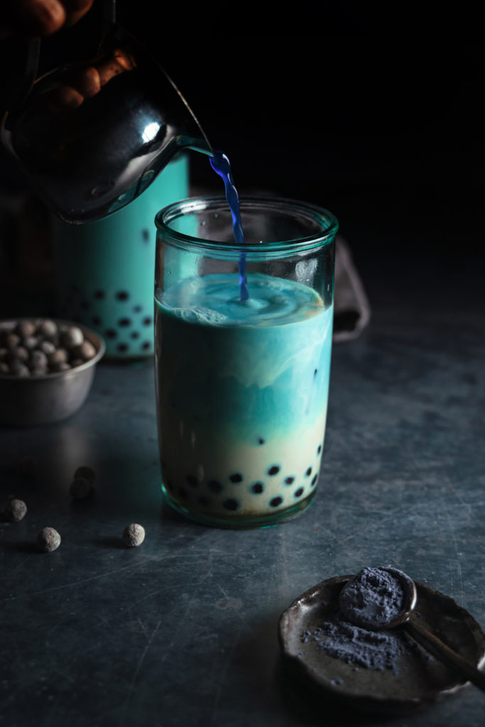 Butterfly Pea Milk Tea Drink Recipe Floured Frame