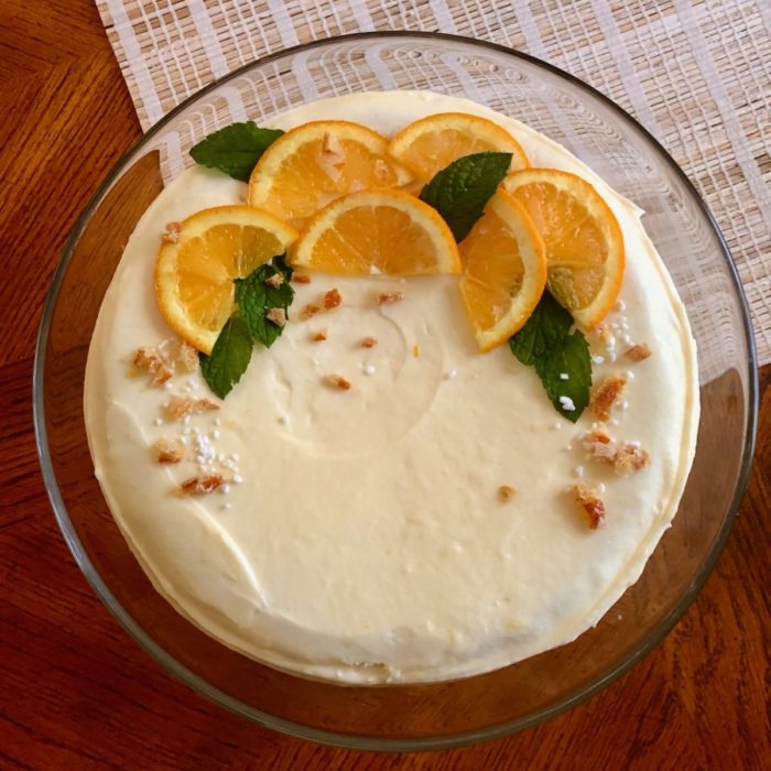 Fiori di Sicilia Gateau with Orange Custard Filling Flour & Fig