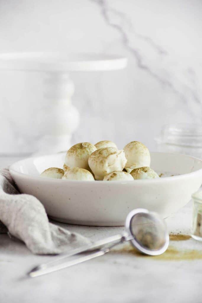 Matcha White Chocolate Ganache Truffles Flouring Kitchen