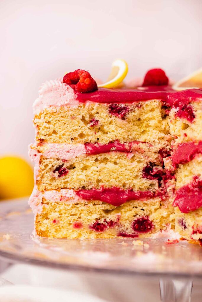 Lemon Raspberry Cake Flouring Kitchen