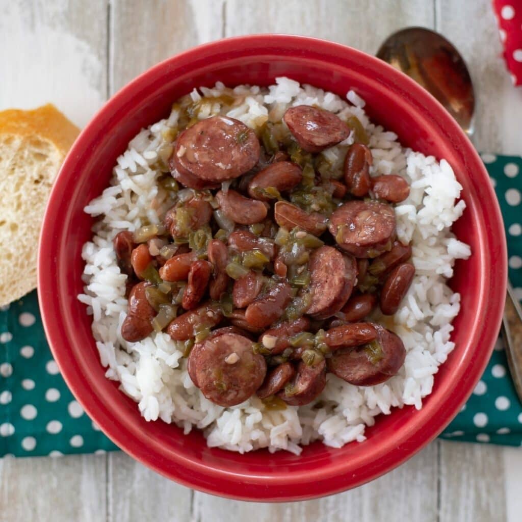 Cajun Style Instant Pot Red Beans and Rice Flour On My Face