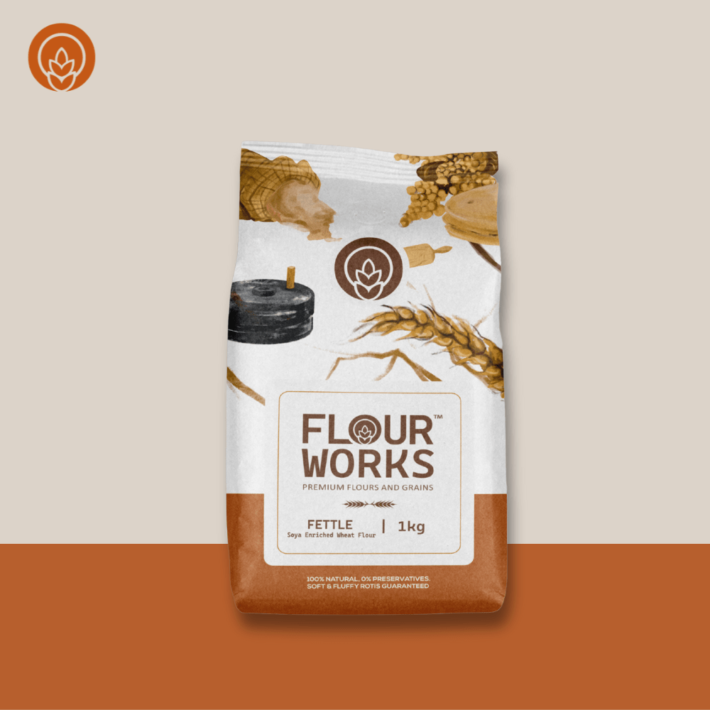 Fettle Soya Enriched Whole Wheat Flour Fresh and Traditionally Stone