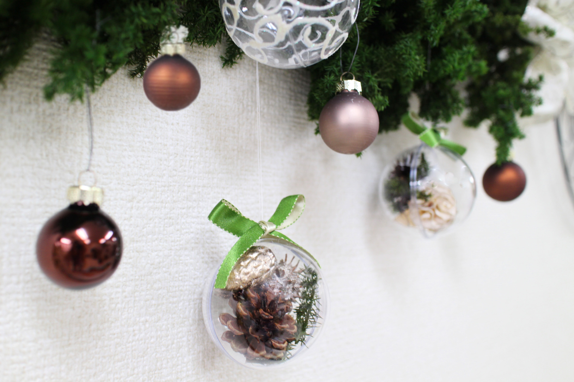 簡単！かわいい♪クリアボールで作るクリスマスオーナメント フラワーエデュケーションジャパン