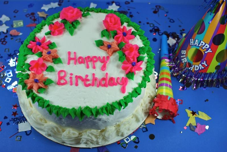 Floral Cake for Birthday Flower Flourish