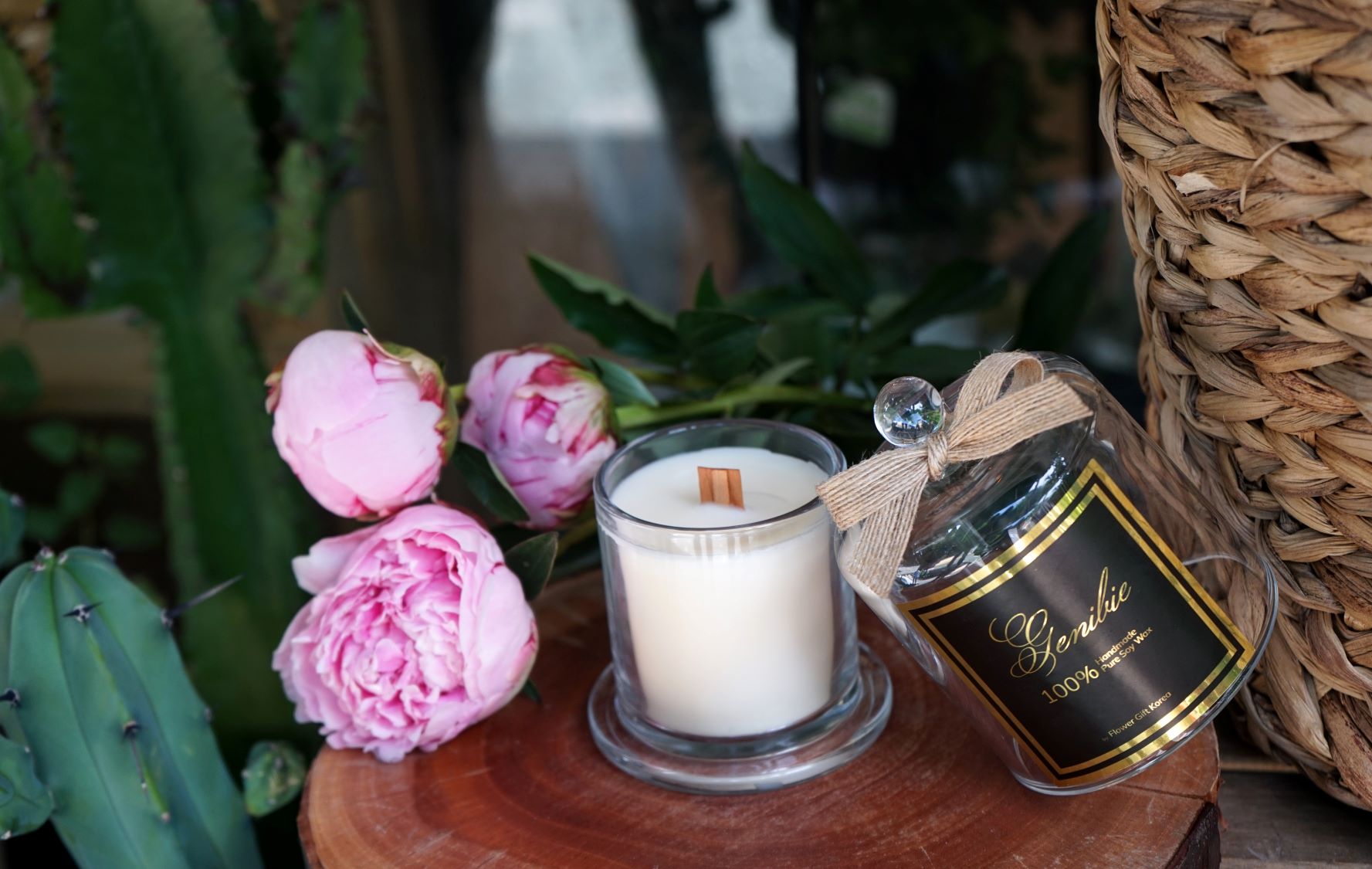 Peony Candle Flower Gift Korea