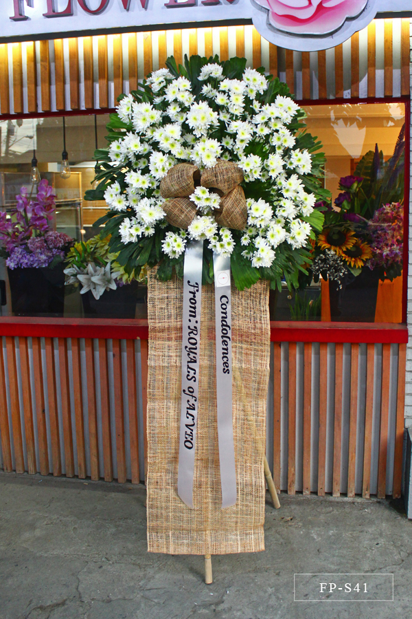 Standing Arrangement of Mums Sympathy & Funeral Flowers Flower