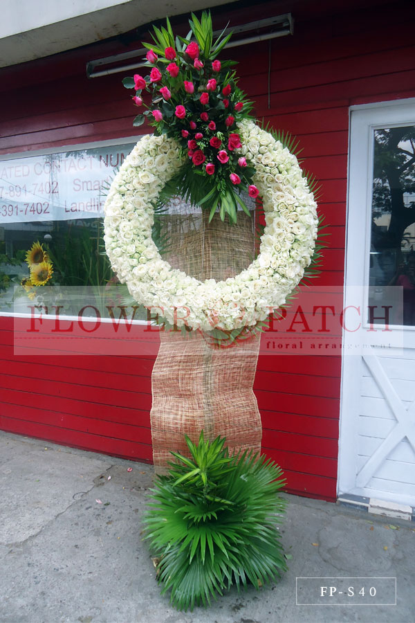 Wreath Arrangement of Roses Funeral Flower Arrangements & Delivery