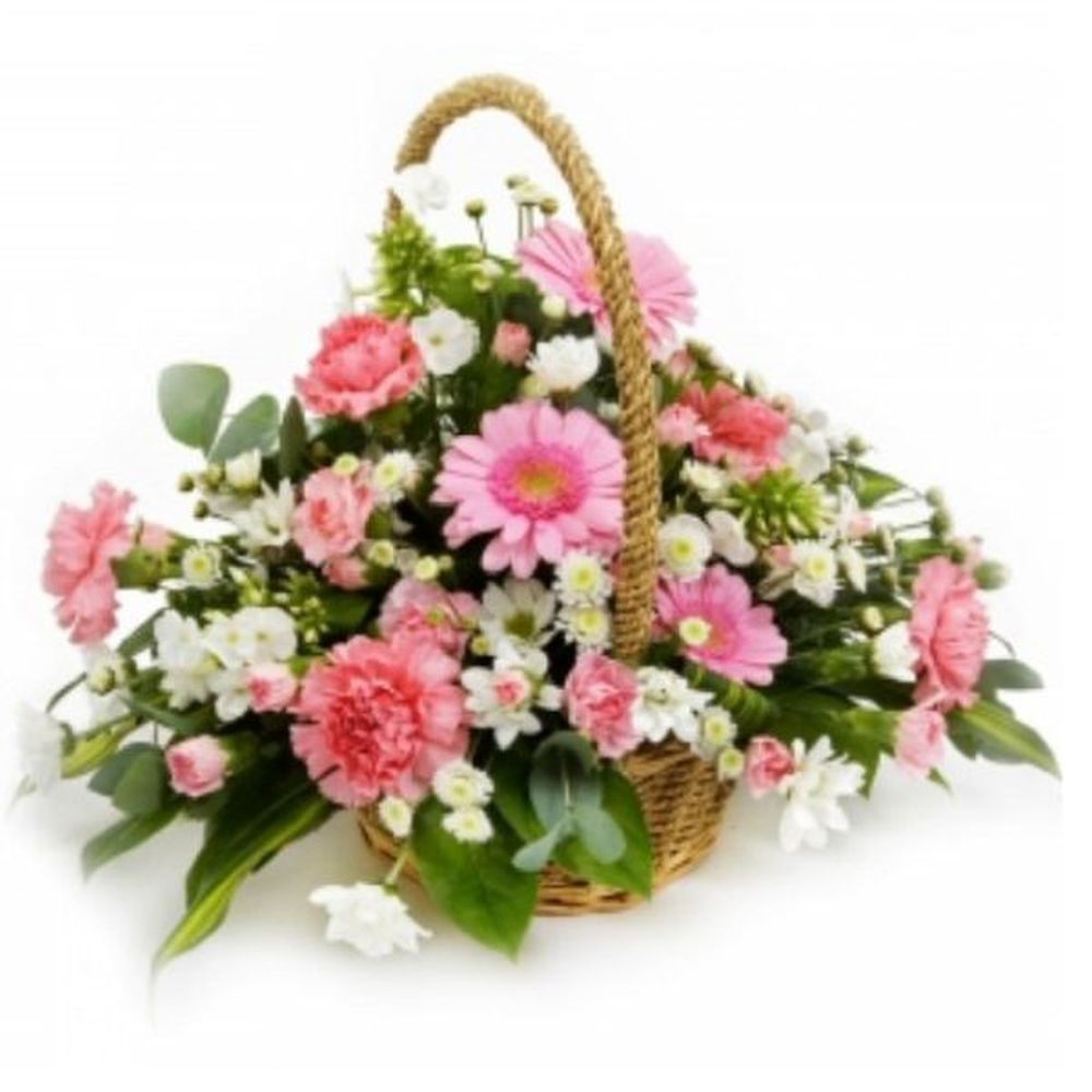 Pretty In Pink Basket Flowers & More